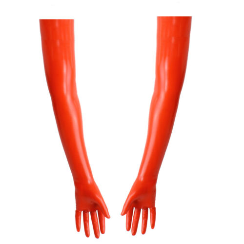 LatexDreamwear - Latex Handschuhe Latexhandschuhe superlang Gr L rot fetisch-B - - Bild 3 von 4