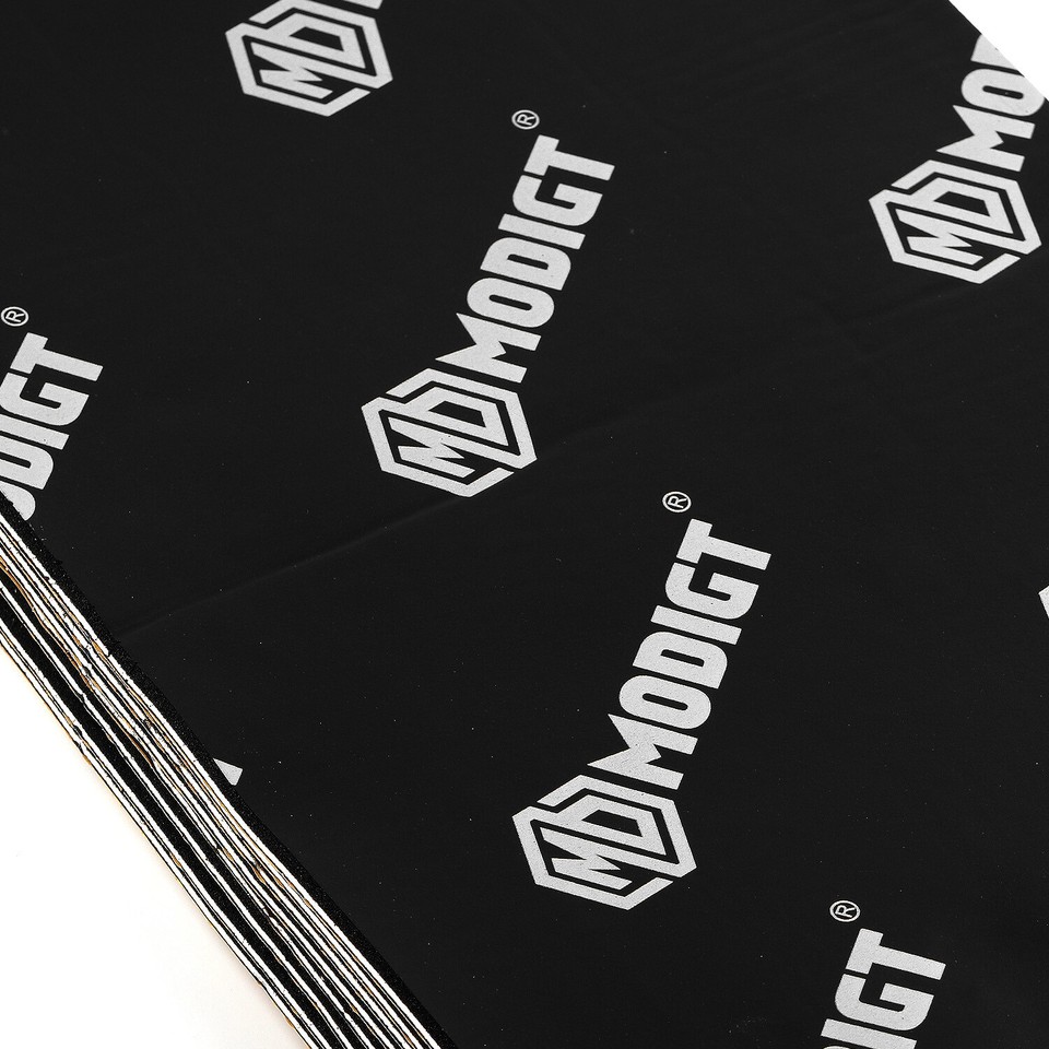 Cool Black Butyl Rubber Sound Deadener Foam&Aluminum Material 12.9SQFT