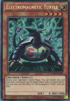 Yugioh Elektromagnetische Schildkröte YGLD-ENA00 Secret Rare Ltd Ed NM x3 Play Set 