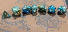 ✨Nebulae Seeker✨ 7 Dice Set Poly RPG DnD Dungeons Dragons AD&D Pathfinder d20
