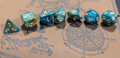  Nebulae Seeker  7 Dice Set Poly RPG DnD Dungeons Dragons AD&D Pathfinder d20