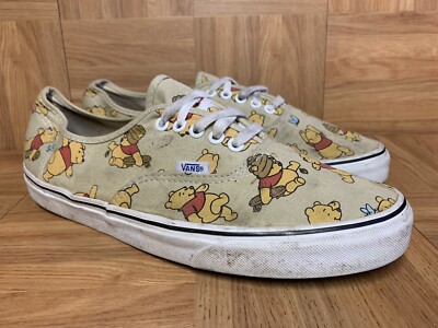 RARE🔥 VANS Authentic x Disney Winnie Pooh Bear All Over Print Men's  Shoes