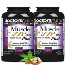 2 BOTTLE SAVINGS! Muscle Ezze PM PLUS Natural Night Time Sleep Aid Muscle Relax
