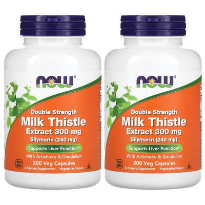 Now Foods, (2 Pack) Silymarin, Milk Thistle Extract with Artichoke & Dandelion,