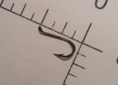 100 MUSTAD #13 FLY TYING FISHING HOOKS VIKING REVERSED RUSTPROOF UP EYE 7974