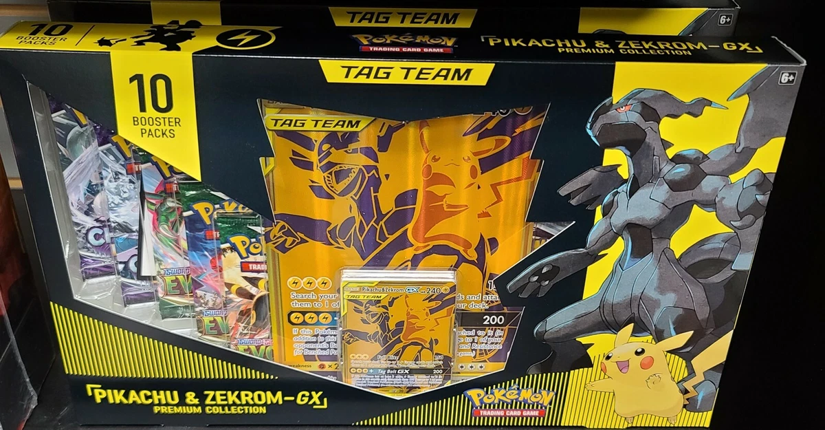  Pokemon Trading Card Game: Pikachu and Zekrom-GX Premium  Collection (Exclusive) : Toys & Games