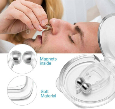 Anti Snore Magnetic Silicone Fit Nose Clip Stop Snoring Apnea Aid