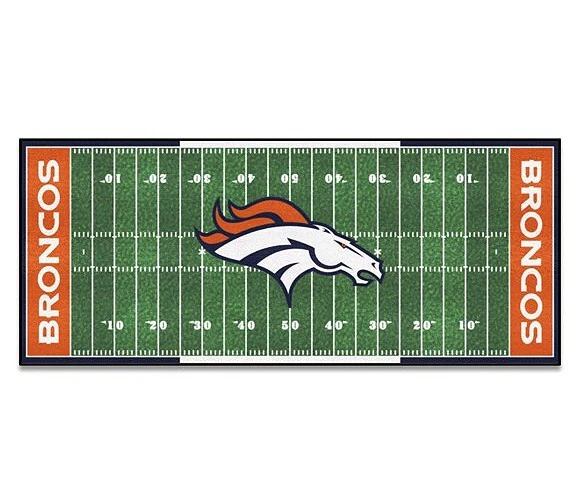 Denver Broncos Football Field Runner Rug
