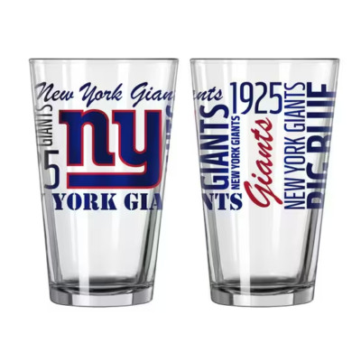 New York Giants NFL Pack of 2 16oz Spirit Pint Glass Logo Brands | eBay