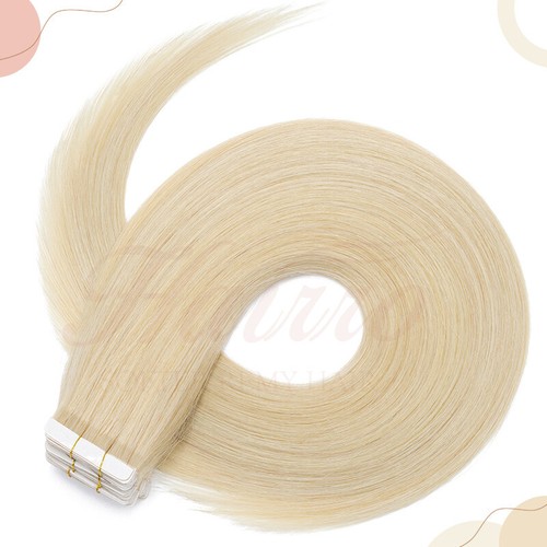 Nastro per capelli russi 100% Remy in extension capelli umani veri spesso doppio disegno - Foto 20 di 57
