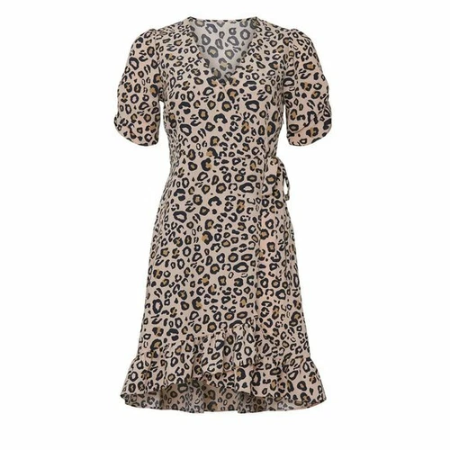 NEW - SANCTUARY Women's 'ANIMAL-PRINT' Multi MINI WRAP DRESS - L