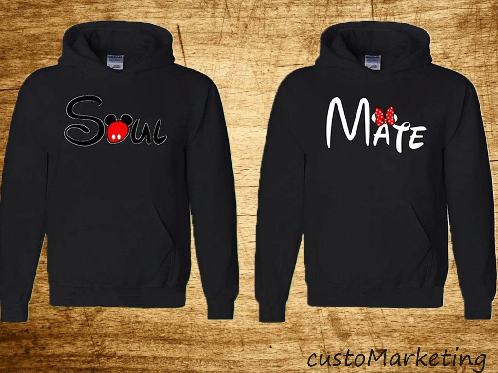 Couple Hoodie - Soul Mate - Couple Sweatshirt Hoodies Matching Couples  Design