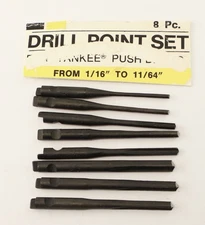 8 Pc. Yankee Push Drills Drill Point Set / NOS / Upgrade Parts / Hand Tool / MTT