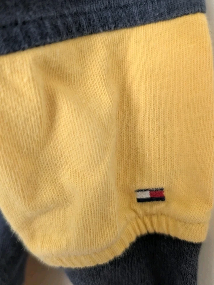 Tommy Hilfiger Colorblock Body Rugby Talla 12-18 Meses Rayas Amarillo Azul Foto 3 de 4