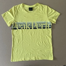 Peak Performance Women Explore Logo Tee Size Small Bright Yellow T Shirt Skiwear