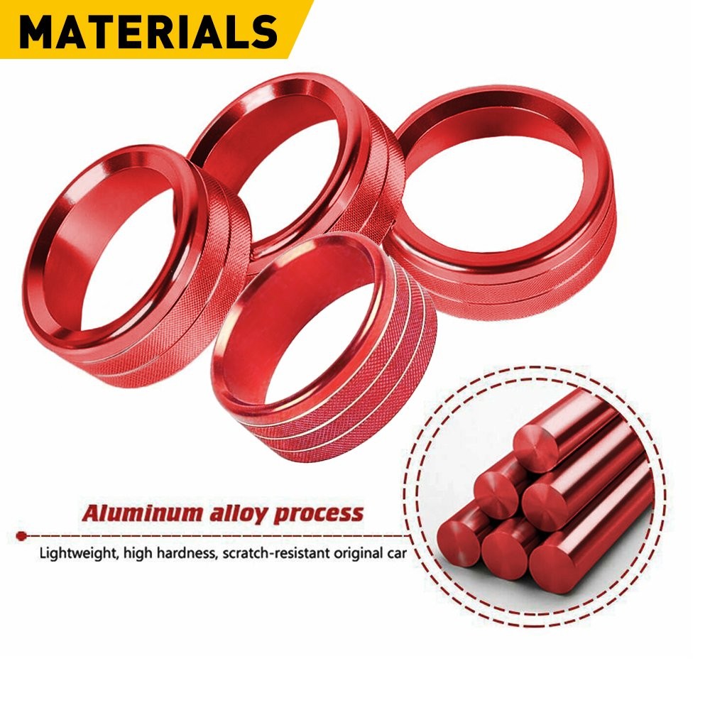 Aluminum A/C Switch Knob Trim Cover For Wrangler Jeep JL & JT 2018+ Accessories thumbnail 10