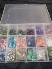 Huge Variety Beads Storage Container Jewelry Making Glass Solid Multi Color
