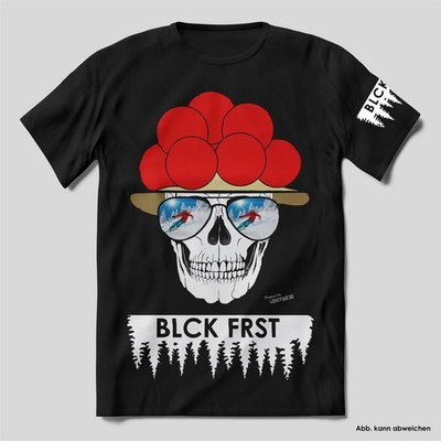 Blck Frst Carving mit Ärmellogo T-Shirt Schwarz Ski Active Schwarzwald