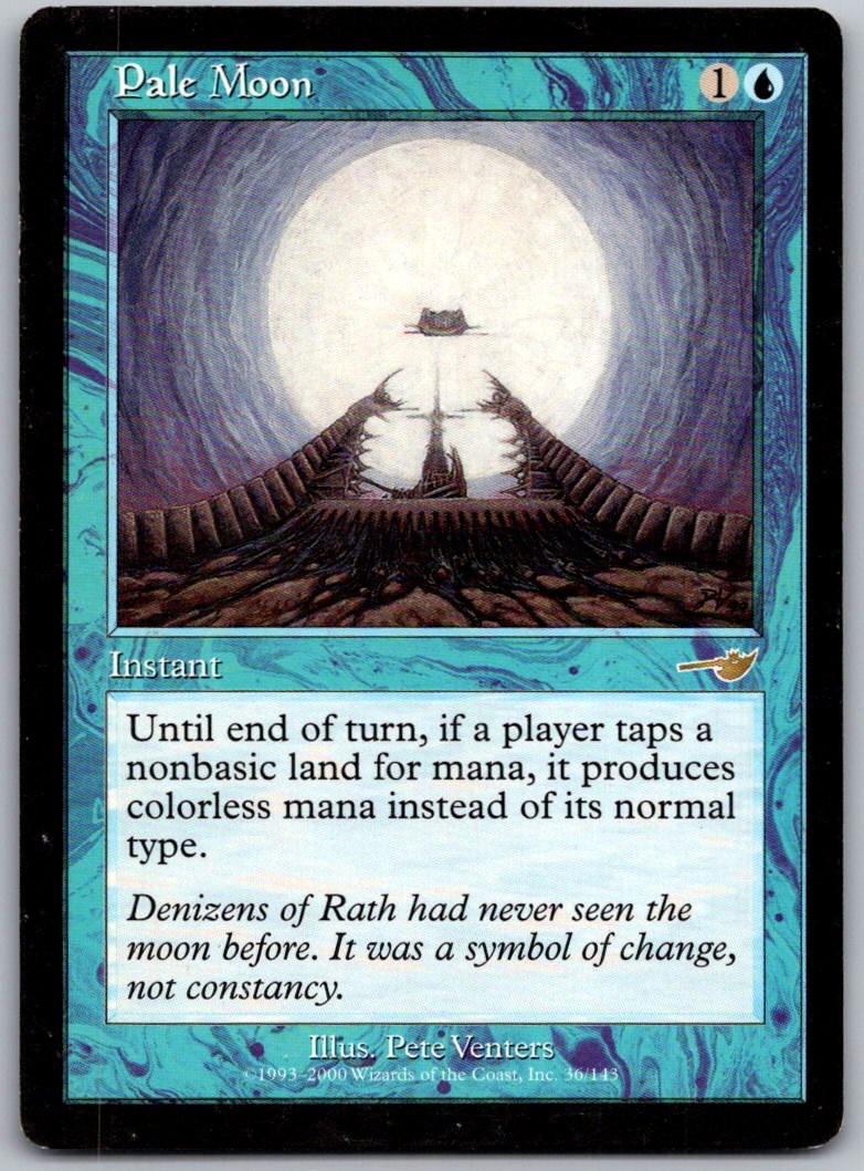 Pale Moon 36 Rare Nemesis Magic: The Gathering Lightly Played