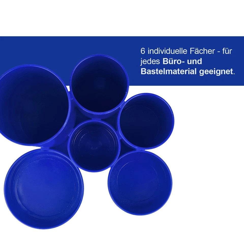 Stiftehalter Blau Moderner Schreibtisch Utensilien Organizer Büro Schule Uni - Bild 4 von 4