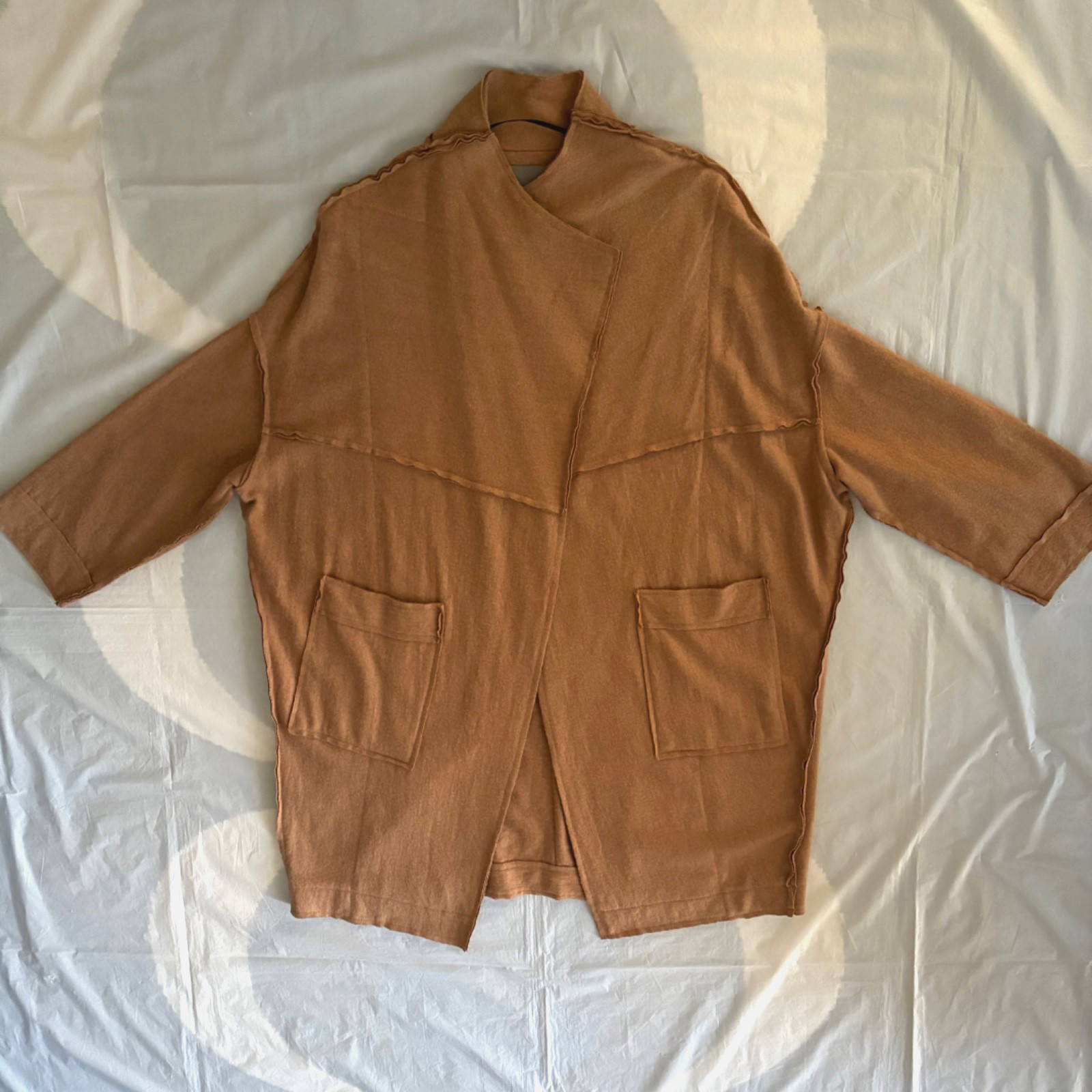 Camel Wool Unconstructed Jacket Medium - image 5