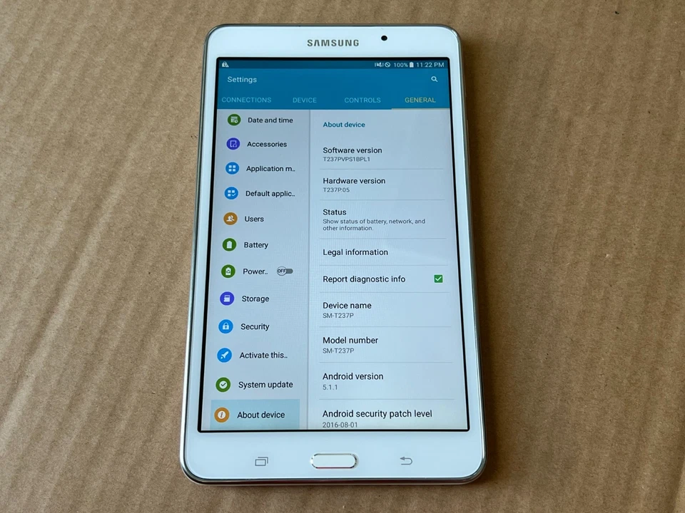 Samsung Galaxy Tab 4 Blanco SM-T237P 16GB Wi-Fi + 4G (Sprint) 7 pulgadas - SOLO TABLET Foto 4 de 4