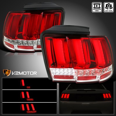Fits 1999-2004 Ford Mustang Sequential Signal LED Tail Lights Lamps Left+Right