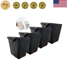 4 Pack Black Hanging Cup Holder for Rolling Cart Accessories,Hanging Bins for...