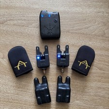 2 x ATTs Bite Alarms & ATTx All Blue Receiver For Carp Fishing See Description