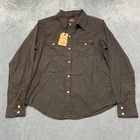 Civilianaire Western Shirt Mens Large Black Chest Pockets Pearl Snap Button Up