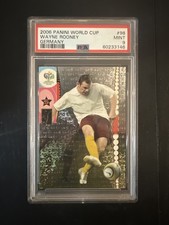 2006 PANINI WORLD CUP GERMANY WAYNE ROONEY #98 1ST WC CARD ROOKIE PSA 9 MINT. rookie card picture