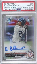 2017 Bowman Chrome Prospect Refractor /499 Blake Rutherford PSA 9 MINT Auto 2t7