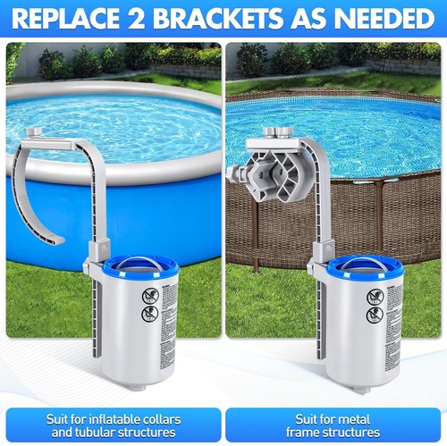 Skimmer piscina fuori terra viene fornito con 3 calze skimmer | Skimme superficie montaggio a parete - Foto 2 di 7