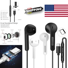 Comfortable USB C Earphones with Inline Control for iPhone and Samsung Devices