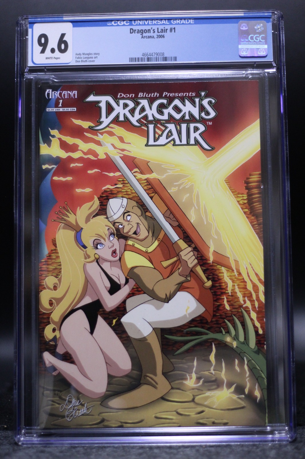Dragon's Lair (2006) #1 Don Bluth Cubierta CGC 9.6 Etiqueta Azul Páginas Blancas Arcanos