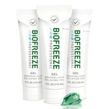 Biofreeze Professional Pain Relief Gel, 4 oz Tube (3-Pack)
