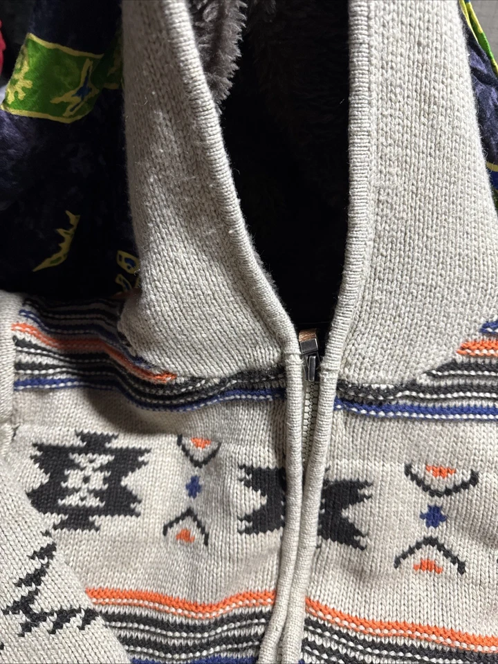 Projek Raw native Aztec Tribal Men's Jacket Size XL Full Zip Hooded Indian - Image 2 of 4