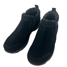 Easy Spirit Women’s Evony Bootie Sz 8.5M Black Suede Leather/Man Made Upper