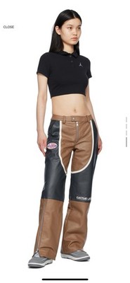 Nike Jordan X Travis Scott Cactus Jack Limited Edition US4 Leather Pants NWT