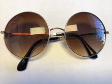 Round Metal Retro Women / Mens Fashion Glasses Frame Lens Sunglasses Eyewear