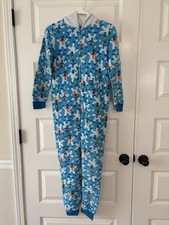 Only Boys 1 Piece Yeti Pajamas, Large 12-14 , Fleece, Lounge, Cozy, Comfy, Soft