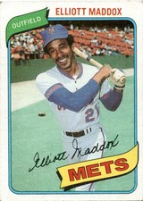 1980 Topps Elliott Maddox #707 New York Mets