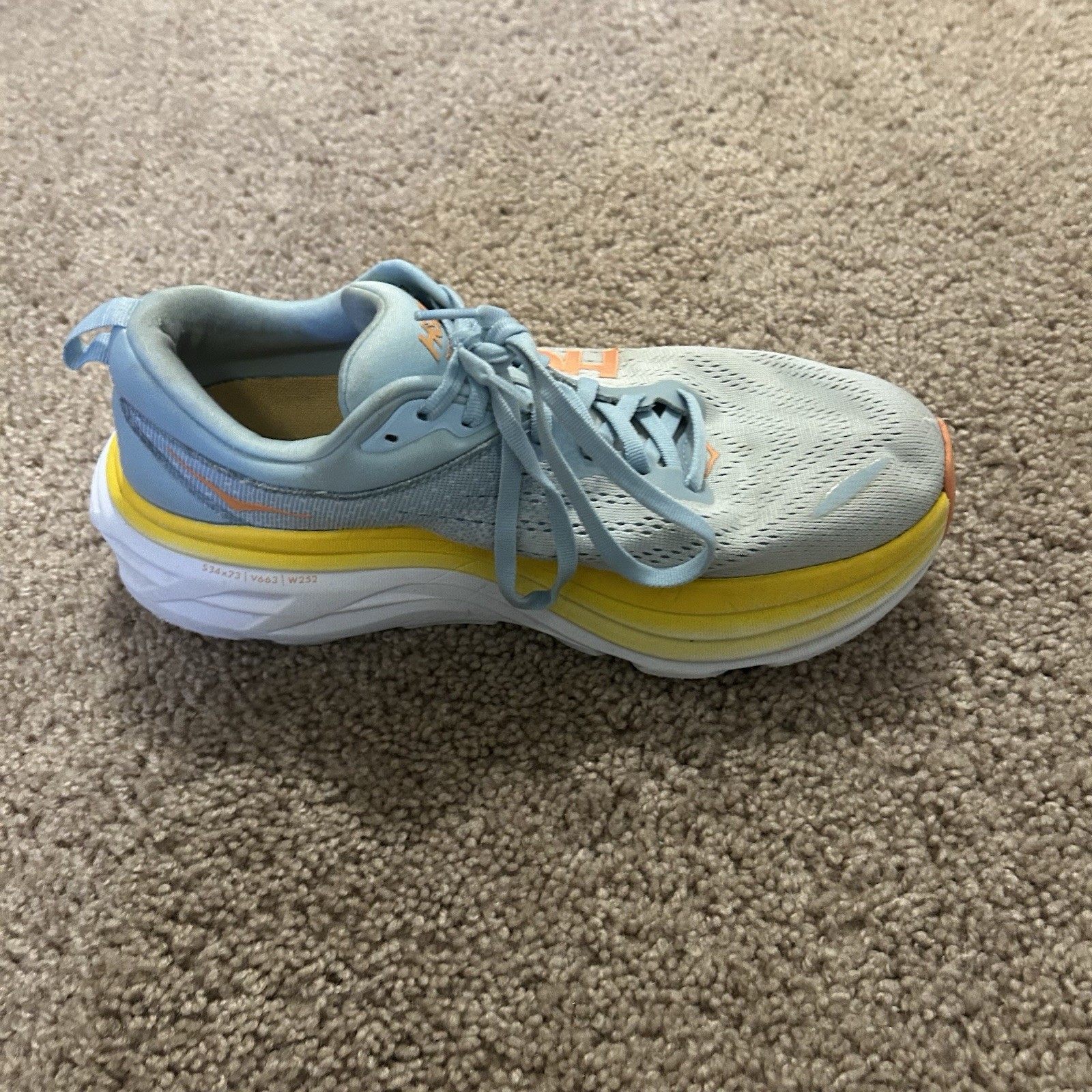 Hoka Bondi 8 Wide Women's Size 9 Summer Song/Country Air Light Blue Shoes thumbnail 10