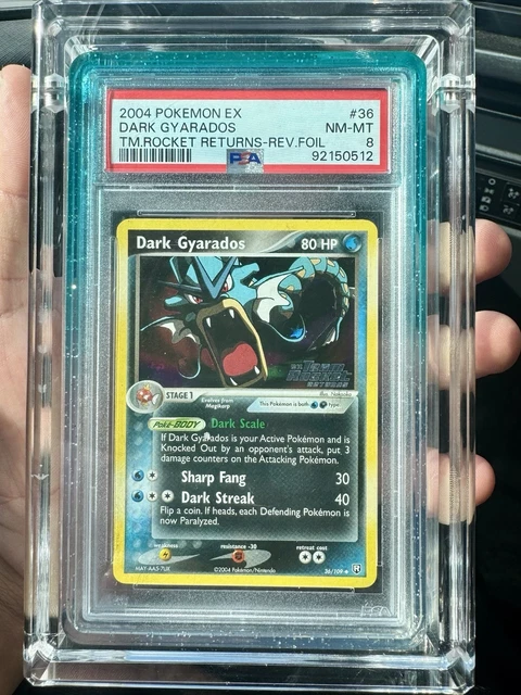 2004 Pokemon EX Team Rocket Returns Dark Gyarados Returns-Rev.Foil PSA 8