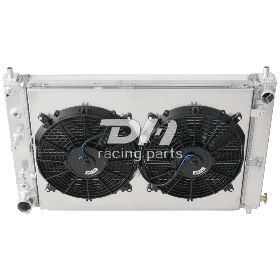 Radiador de aluminio de 3 filas + ventilador de cubierta apto para Ford Mustang GT SVT 1997-2004 2002 4,6 L V8 Foto 2 de 4