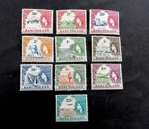 nystamps British Basutoland Stamp # 72-81 Mint OG H/NH $60 L10y1592