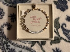 Little Words Project Inspire Gold and Silver Beaded Bracelet