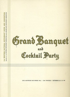 1955 Grand Banquet Menu Western National Restaurant Show San Francisco 