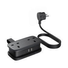 NTONPOWER UK to European Plug Adapter with 1.2M Extension Cable?2 Way Travel