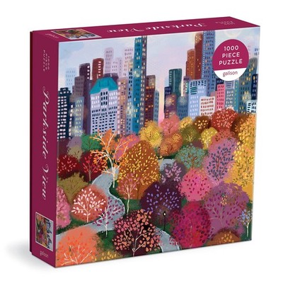 Parkside View 1000 Piece Jigsaw Puzzle Colorful City Park Art Gift Sturdy Box